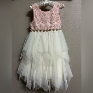 Rhinestone Belt, Layered Tulle Dress